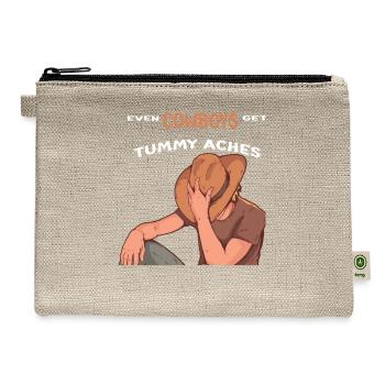 Even Cowboys Get Tummy Aches - Hemp Carry All Pouch - natural - Front