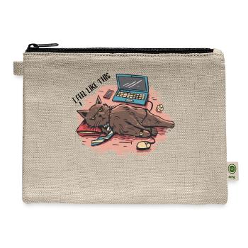 It's Fine I'm Fine Everything Is Fine Chubby - Hemp Carry All Pouch - natural - Front