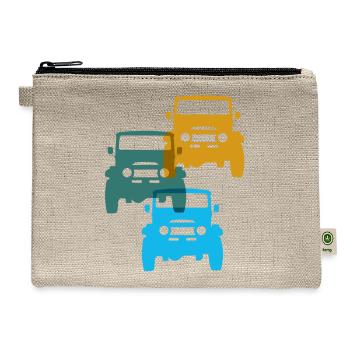 Classic Toyota FJ40 Land Cruiser Grills T-Shirt - Hemp Carry All Pouch - natural - Front