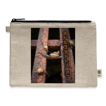 Fearless snail - Hemp Carry All Pouch - natural - Front