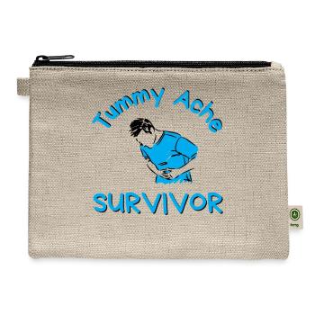 Tummy Ache Survivor - Hemp Carry All Pouch - natural - Front