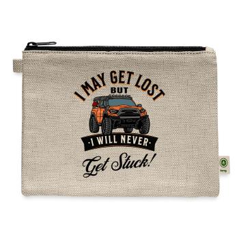 I may get lost I will never get stuck Toyota 90's - Hemp Carry All Pouch - natural - Front