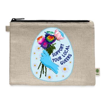Support Your Local Queers - Hemp Carry All Pouch - natural - Front