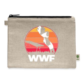 wrestling pandas - Hemp Carry All Pouch - natural - Front