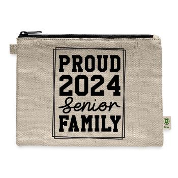 Proud 2024 Senior Family - Hemp Carry All Pouch - natural - Front