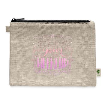 enjoy your weekend - Hemp Carry All Pouch - natural - Front