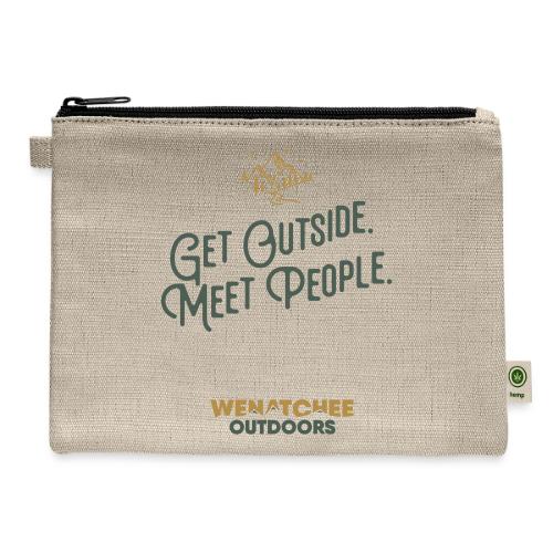 Get Outside. Meet People. Two Tone. - Hemp Carry All Pouch