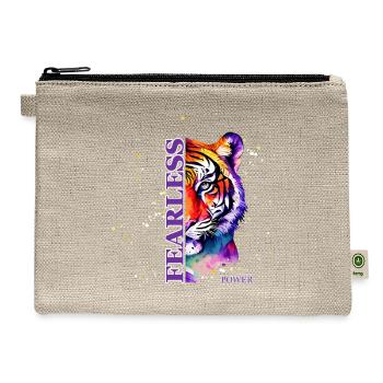 Fearless Tiger Power - Hemp Carry All Pouch - natural - Front