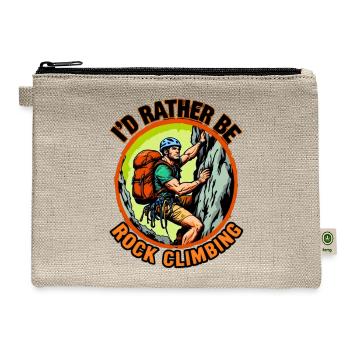 Rock Climbing - Hemp Carry All Pouch - natural - Front