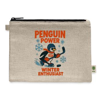 Penguin Power Winter Enthusiast - Hemp Carry All Pouch - natural - Front