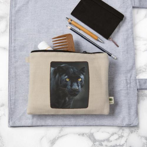 Black Panther Glowing Eyes Design - Hemp Carry All Pouch