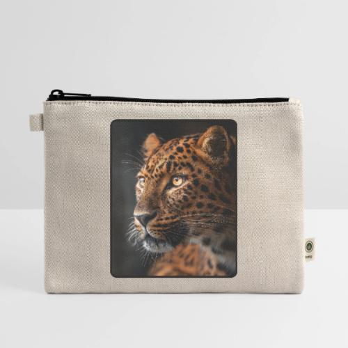 Amur Leopard Face Wildlife Design - Hemp Carry All Pouch