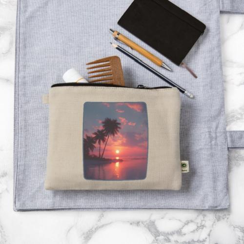 Tropical Sunset Ocean Reflection Design - Hemp Carry All Pouch