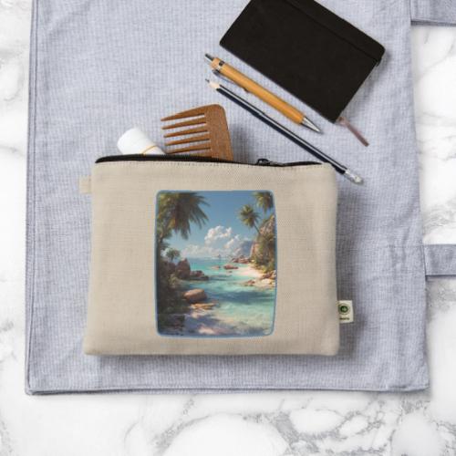 Tropical Island Paradise Ocean Design - Hemp Carry All Pouch