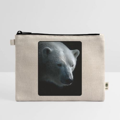 Polar Bear Close-Up Wildlife Design - Hemp Carry All Pouch