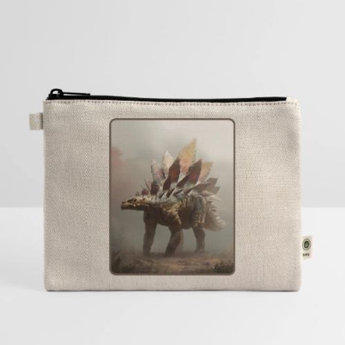 Stegosaurus Misty Forest Design - Hemp Carry All Pouch