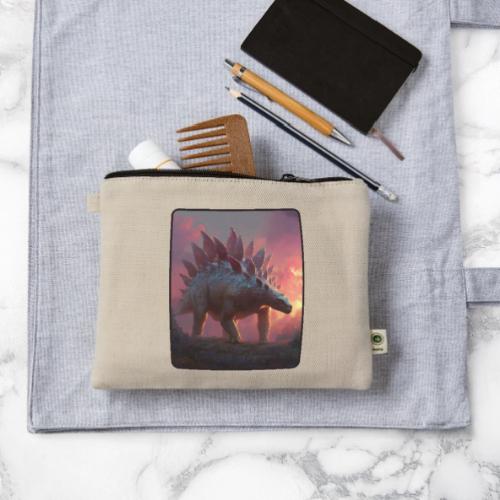 Stegosaurus Sunset Forest Design - Hemp Carry All Pouch