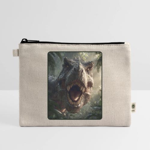 T Rex Jungle Roar Design - Hemp Carry All Pouch