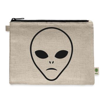 Alien head - Hemp Carry All Pouch - natural - Front