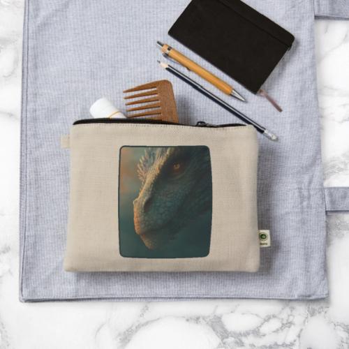 Golden Eye Dragon Close-Up Design - Hemp Carry All Pouch
