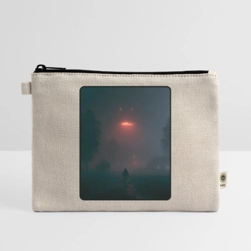Mysterious UFO Encounter Design - Hemp Carry All Pouch