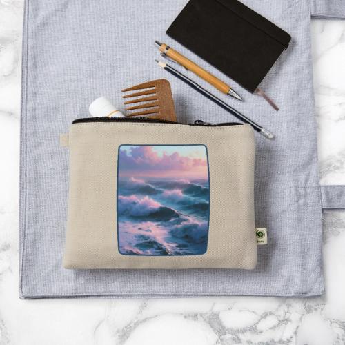 Dreamy Pastel Ocean Sunset Art - Hemp Carry All Pouch