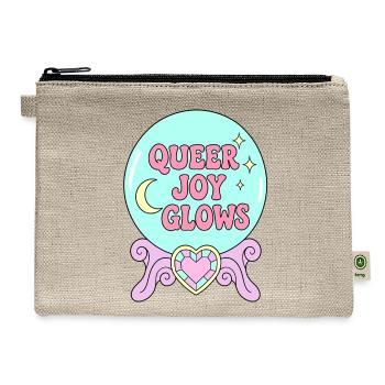 Queer Joy Glows - Hemp Carry All Pouch - natural - Front