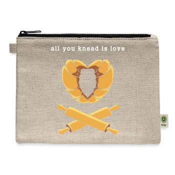 French Bread Croissant - Hemp Carry All Pouch - natural - Front
