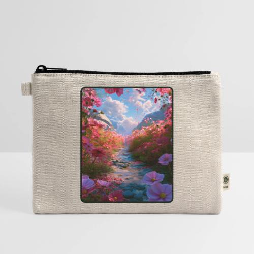 Dreamy Cosmos Valley Landscape Art - Hemp Carry All Pouch