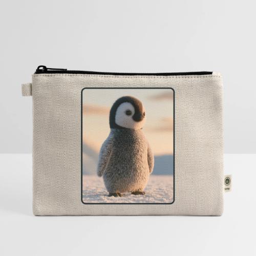 Cute Penguin Chick Sunrise Design - Hemp Carry All Pouch