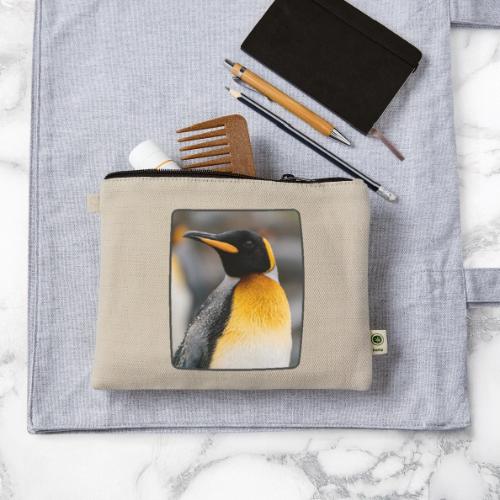 King Penguin Portrait Design - Hemp Carry All Pouch
