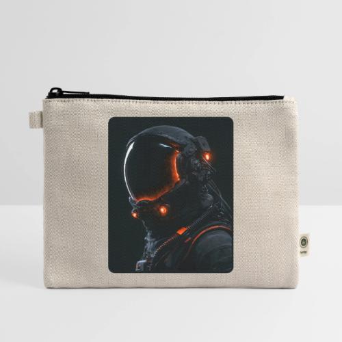Futuristic Astronaut Helmet - Hemp Carry All Pouch