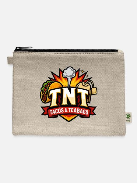 TNT Tacos Teabags Clan Logo - Hemp Carry All Pouch - natural