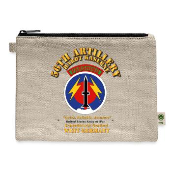 Army 56th Artillery Command Pershing Hardt Kaserne - Hemp Carry All Pouch - natural - Front