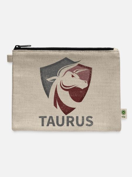 Taurus The Bull - Hemp Carry All Pouch - natural