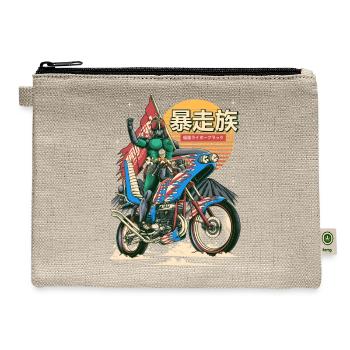 kamen rider bosozoku - Hemp Carry All Pouch - natural - Front