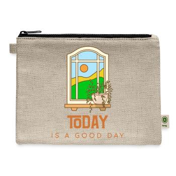 Today Is A Good Day - Hemp Carry All Pouch - natural - Front