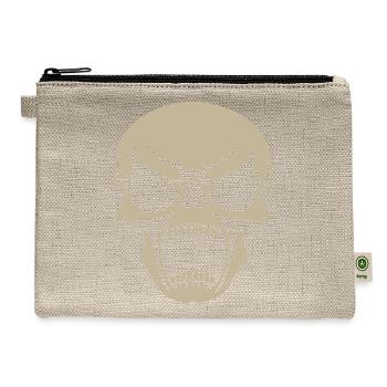 Alien Skull Head - Hemp Carry All Pouch - natural - Front