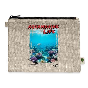 Ocean Soul: Raw Depths - Hemp Carry All Pouch - natural - Front