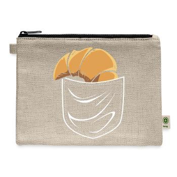 French Bread Croissant Pastry - Hemp Carry All Pouch - natural - Front