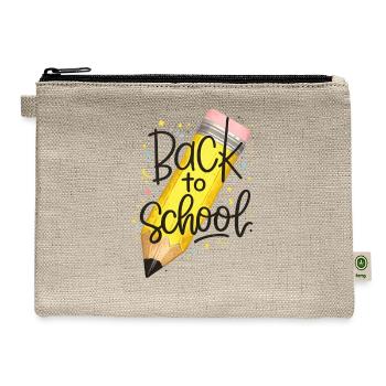 BacktoSchool Pencil Art - Hemp Carry All Pouch - natural - Front