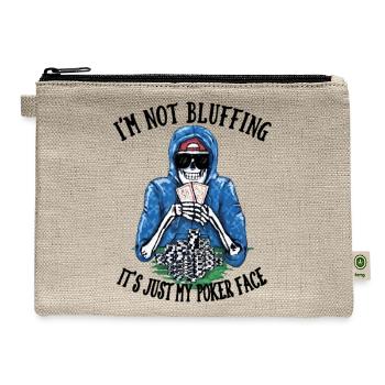 I'm Not Bluffing Poker Face - Hemp Carry All Pouch - natural - Front