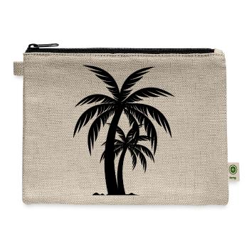 Midnight Monochrome Minimal - Hemp Carry All Pouch - natural - Front