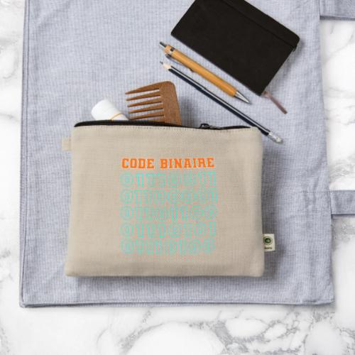 Hi in binary code - Hemp Carry All Pouch
