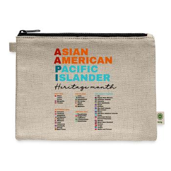 Asian American and Pacific Islander Heritage Month - Hemp Carry All Pouch - natural - Front