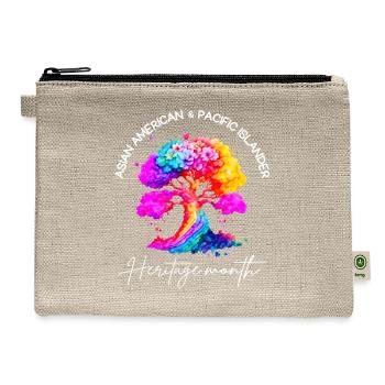 Asian American Pacific Islander Heritage Tree - Hemp Carry All Pouch - natural - Front