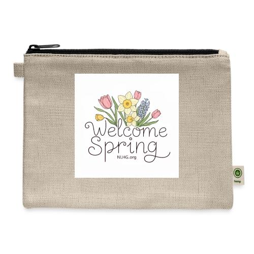 Welcome Spring Florals - Hemp Carry All Pouch