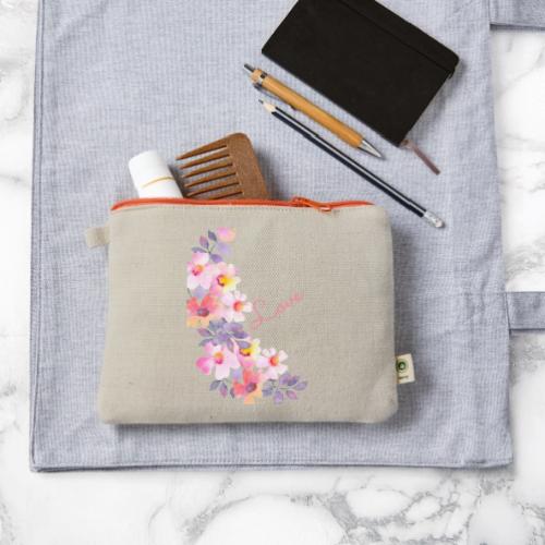 flowers - Hemp Carry All Pouch
