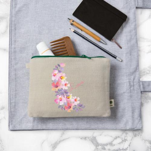 flowers - Hemp Carry All Pouch
