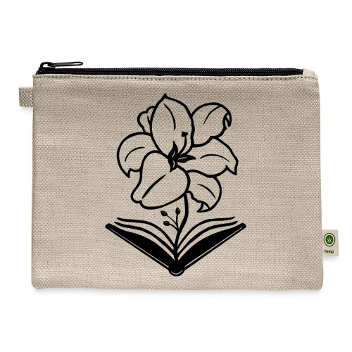 Bitter Lily Books (black) - Hemp Carry All Pouch